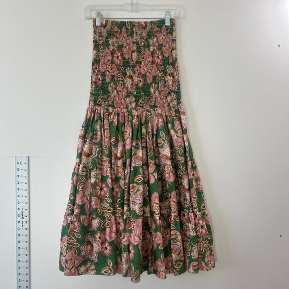 Misa Los Angeles Lola Convertible Smocked Midi Dress Maxi Skirt Womens Small - Picture 5 of 15